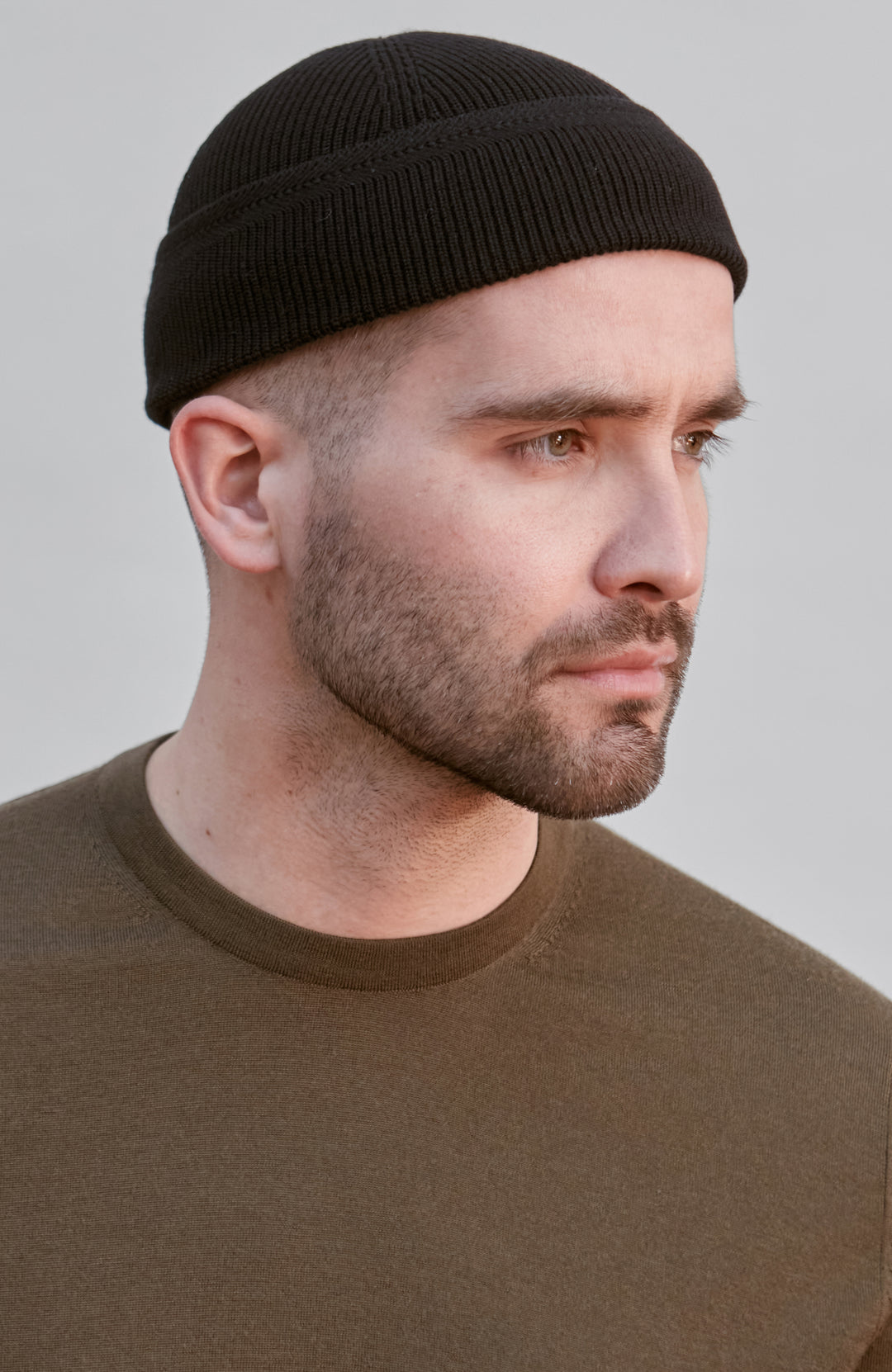 Black Cotton Beanie by Paul James