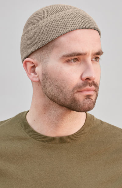 brown mens fisherman beanie