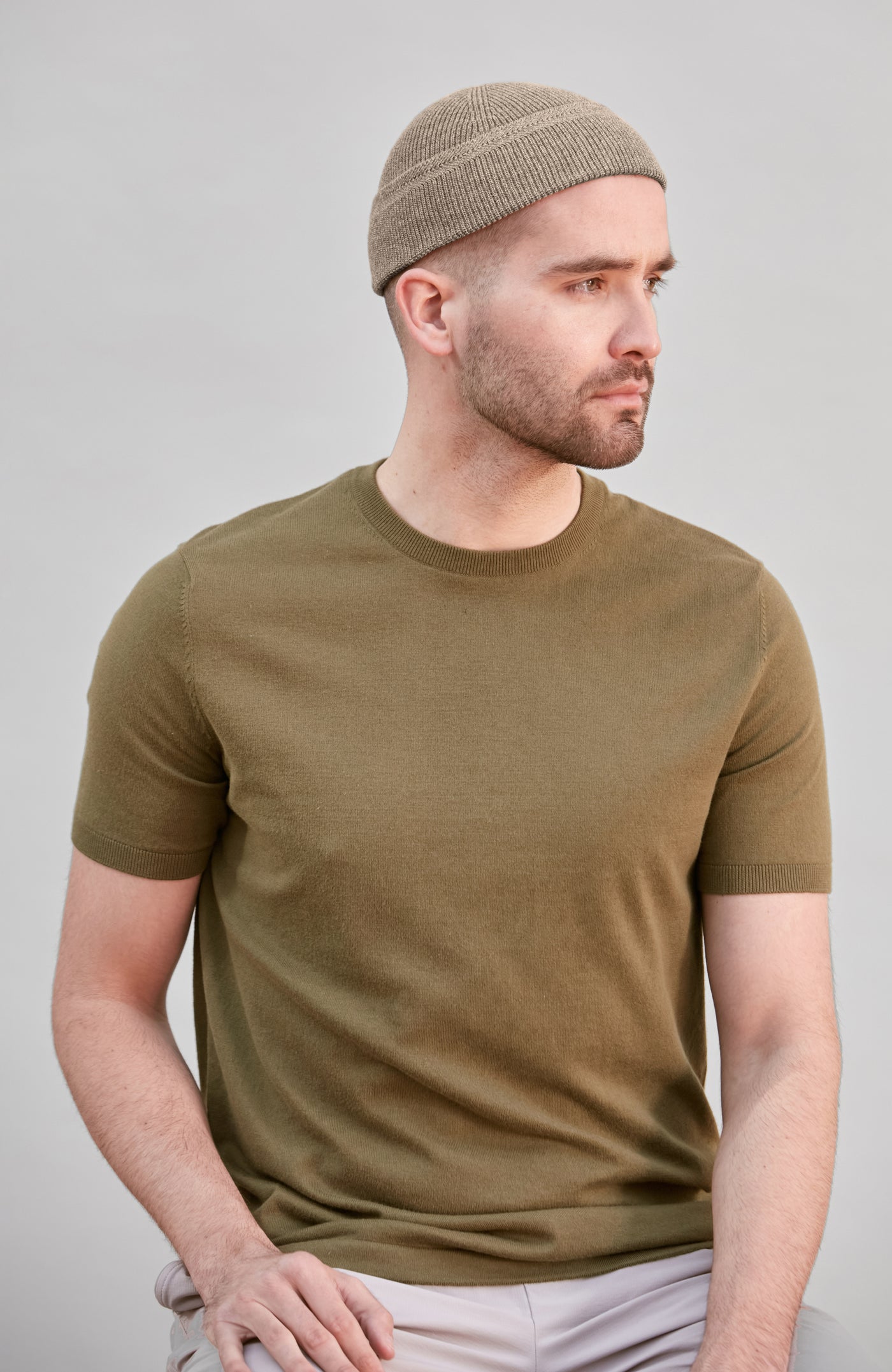 brown mens fisherman beanie