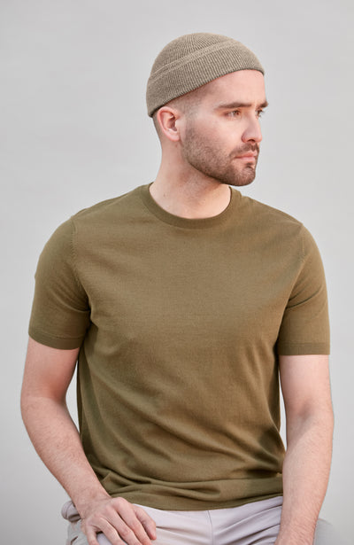 brown mens fisherman beanie