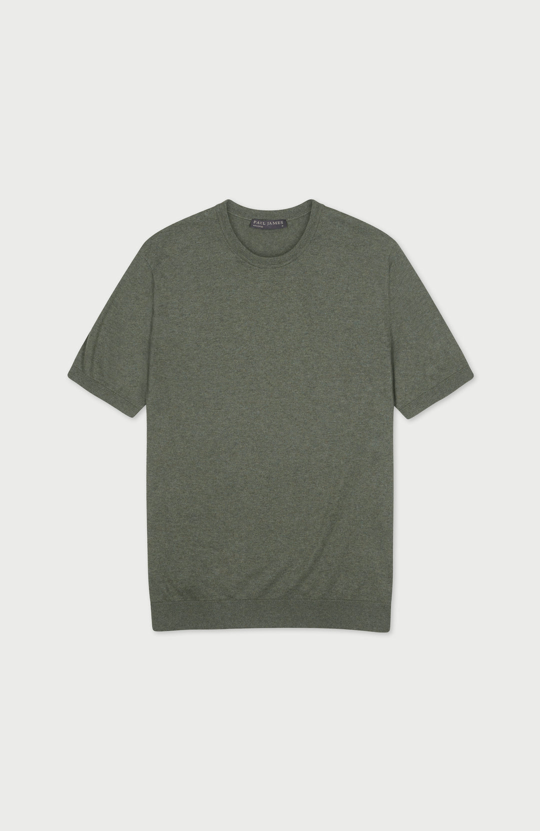 Green Mens Cotton Short Sleeve Jumper By Paul James
