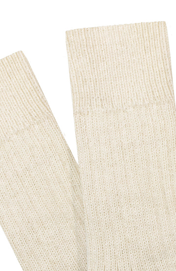 cream alpaca walking sock