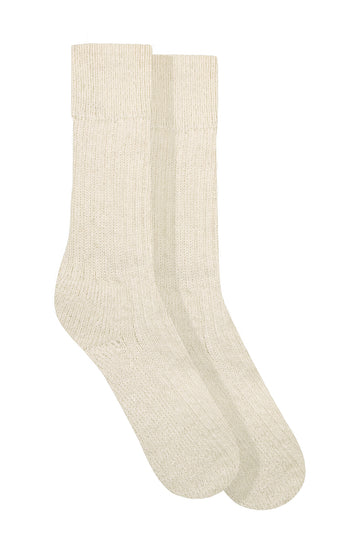 cream alpaca walking sock