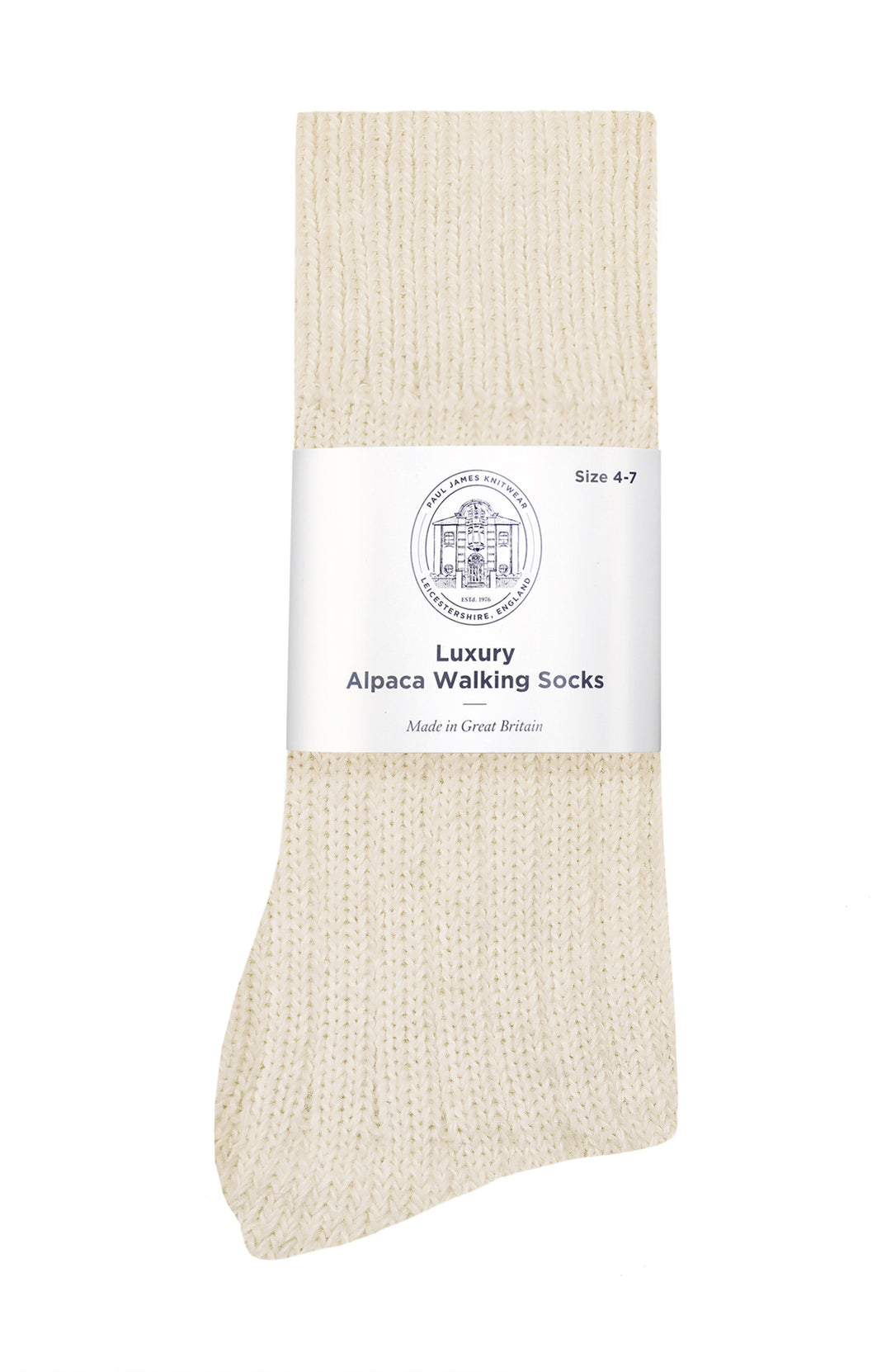 cream alpaca walking sock
