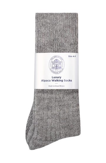 grey alpaca walking sock