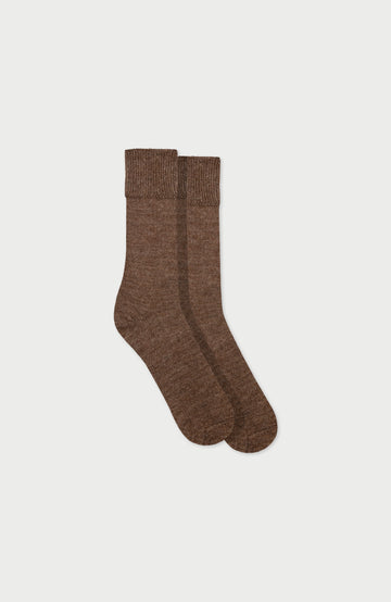 Brown Alpaca Everyday Socks By Paul James