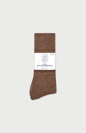 Brown Alpaca Everyday Socks By Paul James