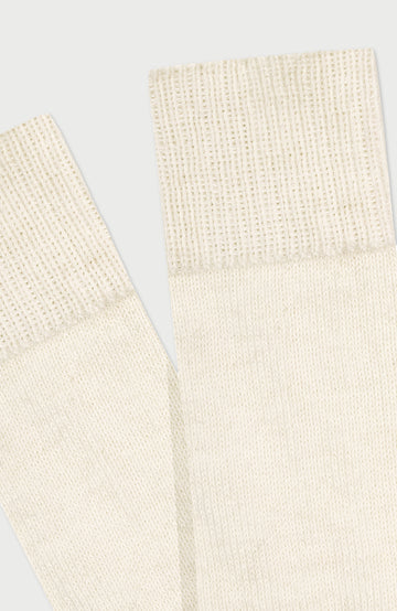 Cream Alpaca Everyday Socks By Paul James