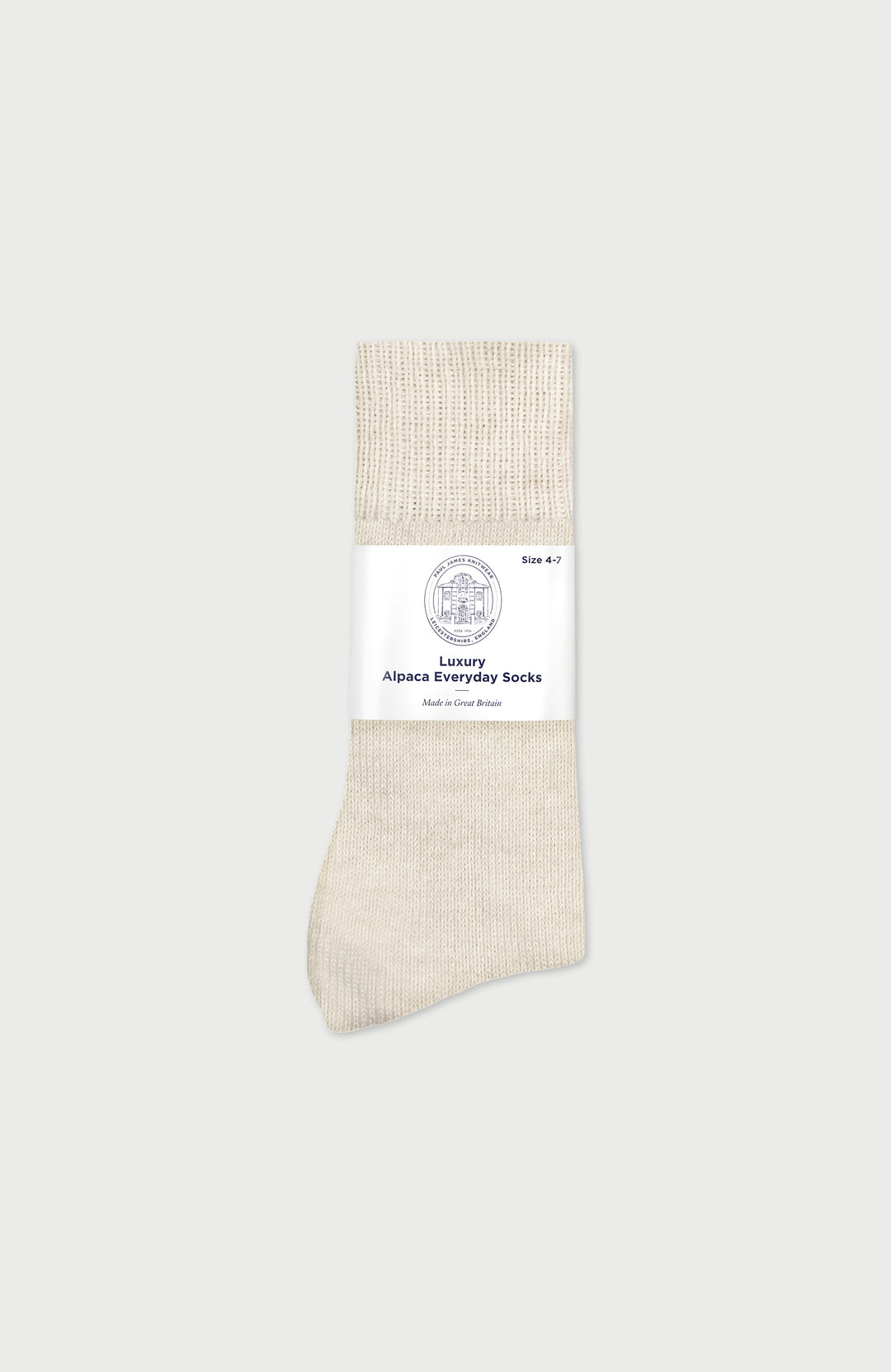 Cream Alpaca Everyday Socks By Paul James