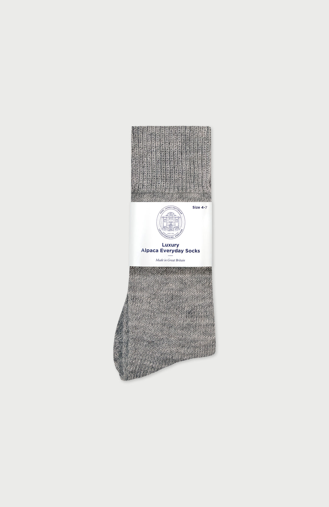Grey Alpaca Everyday Socks By Paul James