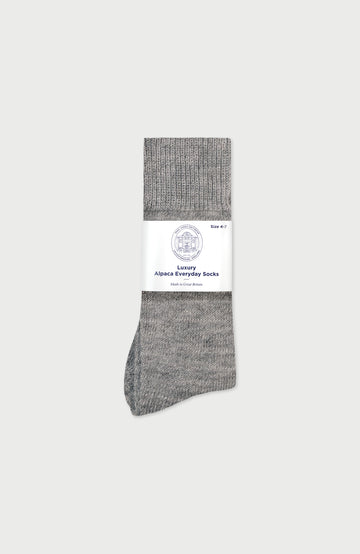 Grey Alpaca Everyday Socks By Paul James