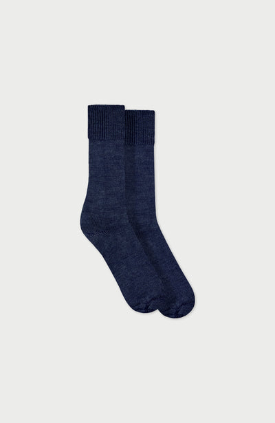 Navy Alpaca Everyday Socks By Paul James