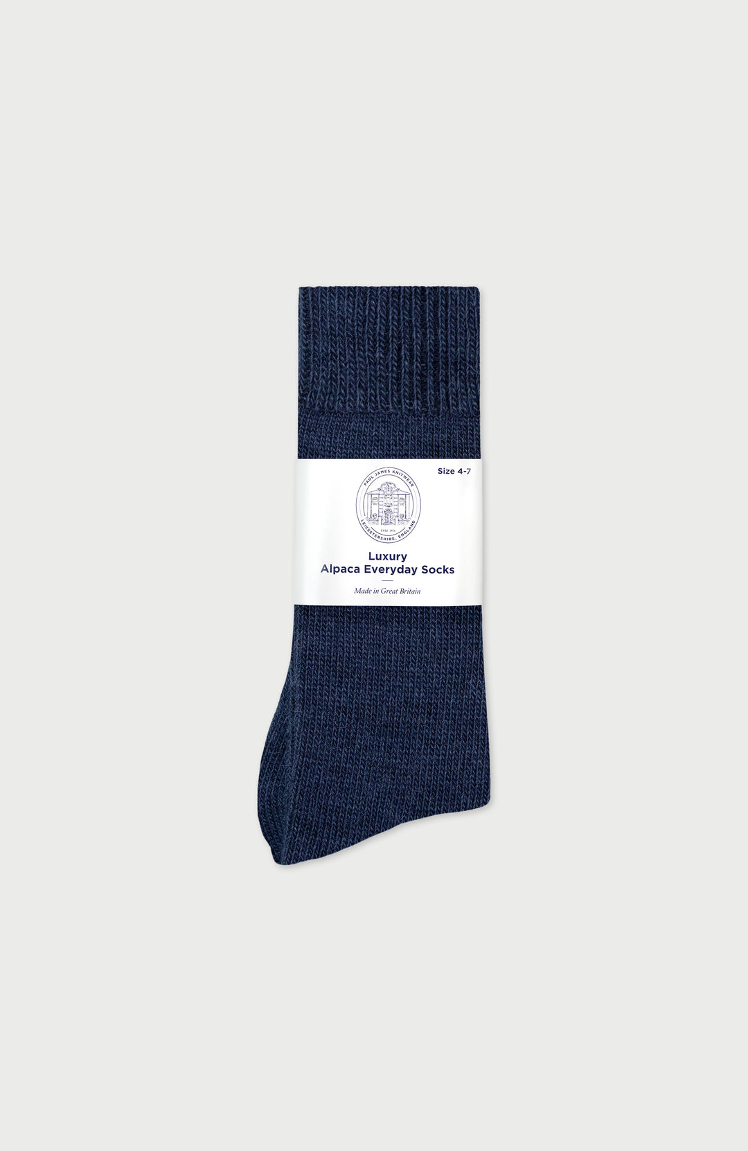 Navy Alpaca Everyday Socks By Paul James