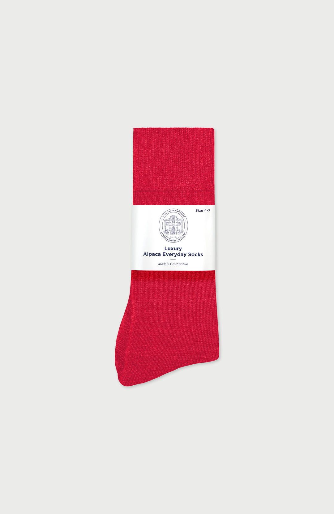 Red Alpaca Everyday Socks By Paul James