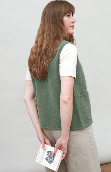 womens wool gilet by paul james