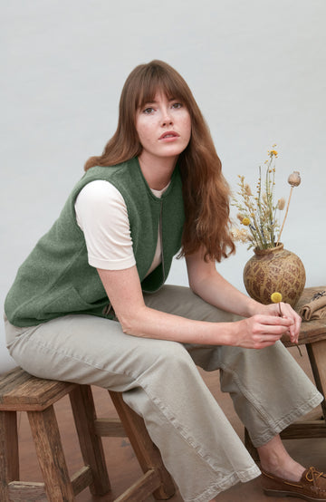 womens wool gilet by paul james
