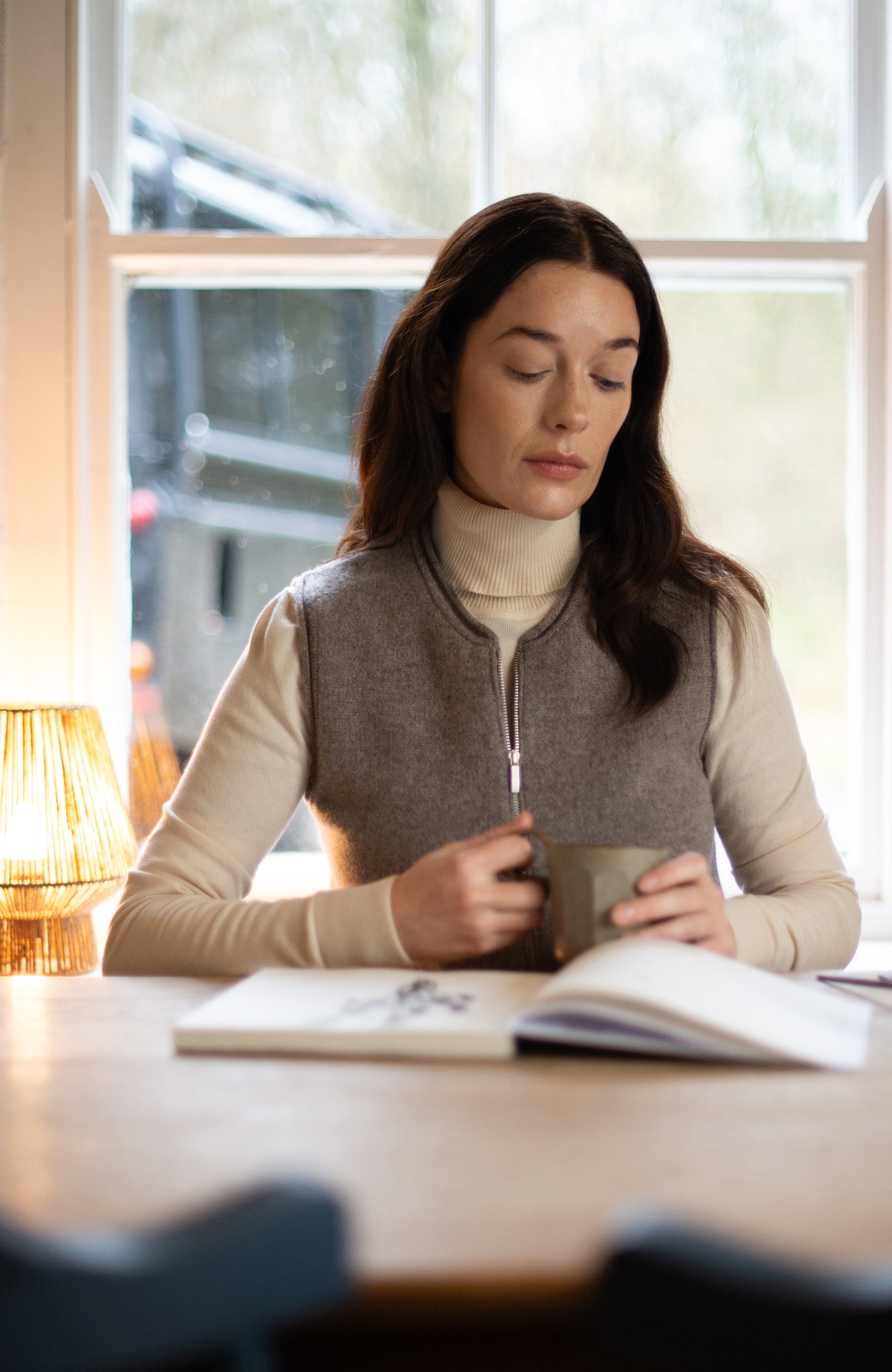 Womens Lambswool Knitted Gilet