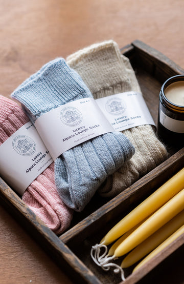 warm winter alpaca socks by Paul James