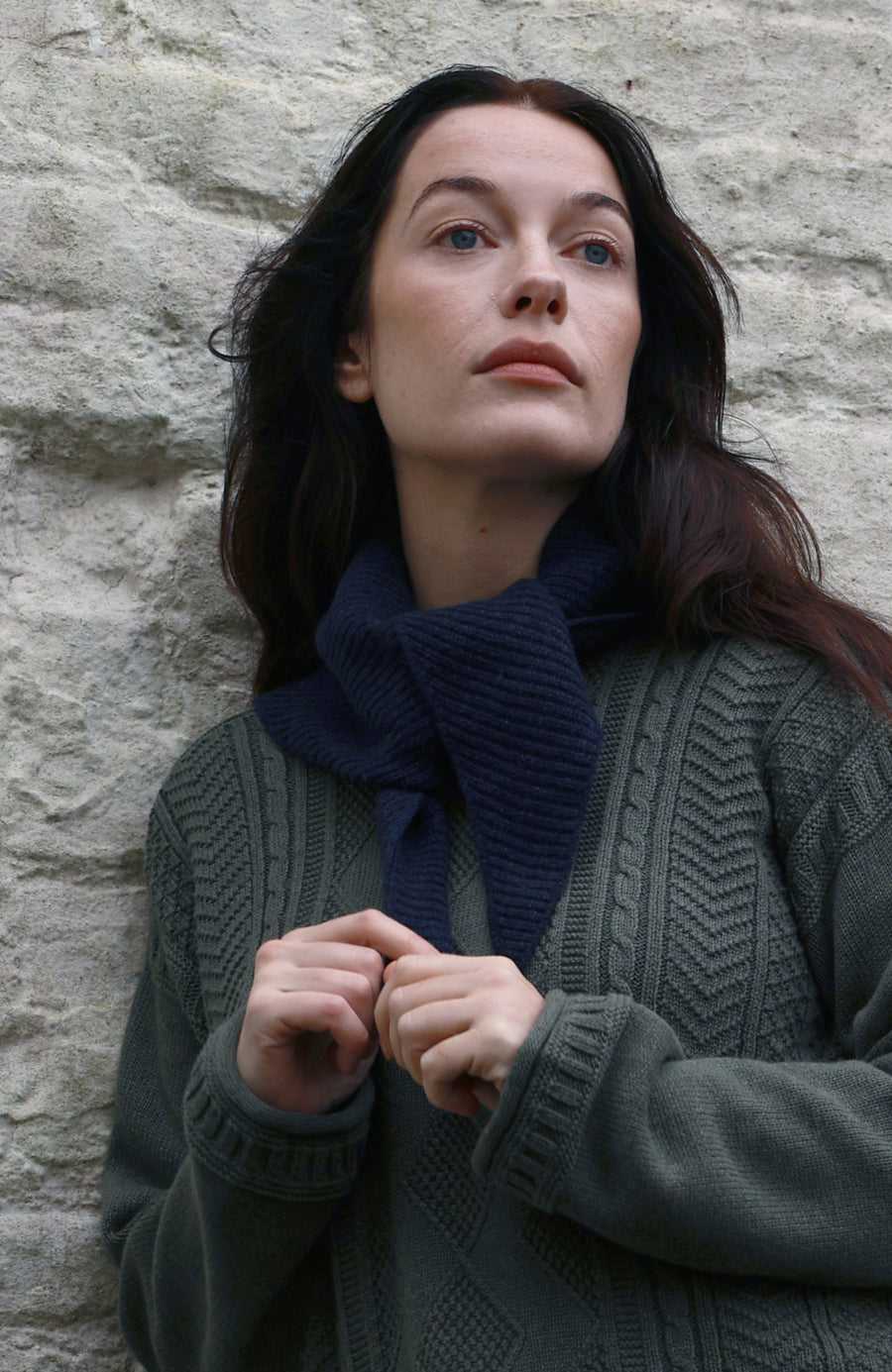 Womens Midweight Cotton Gansey Jumper - Feature 5