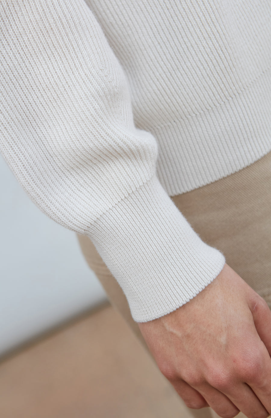 Womens Lightweight Cotton Ribbed Jumper - Feature 5