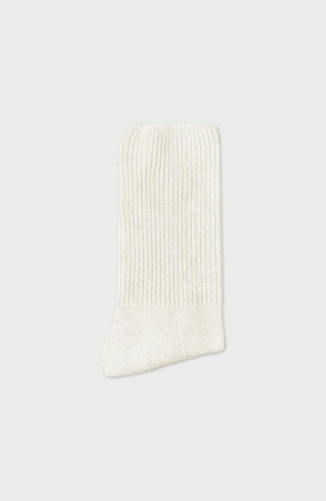 White Cashmere Cushion Sole Lounge Socks By Paul James