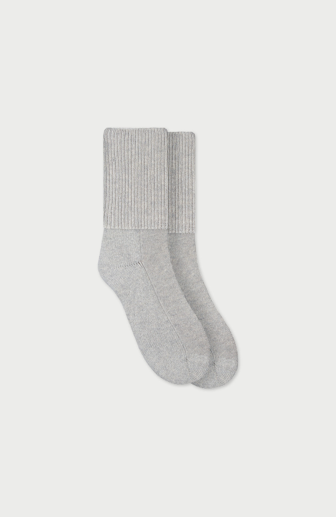 Grey Cashmere Cushion Sole Lounge Socks By Paul James