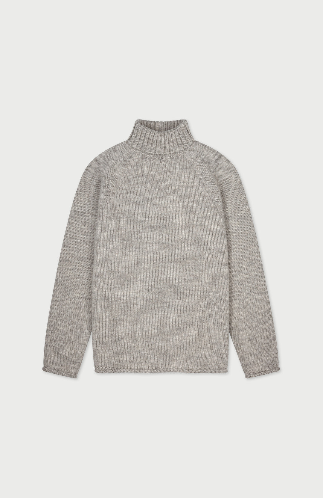 Mens British Wool Fishermans Roll Neck Jumper