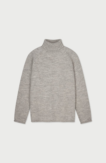Mens British Wool Fishermans Roll Neck Jumper
