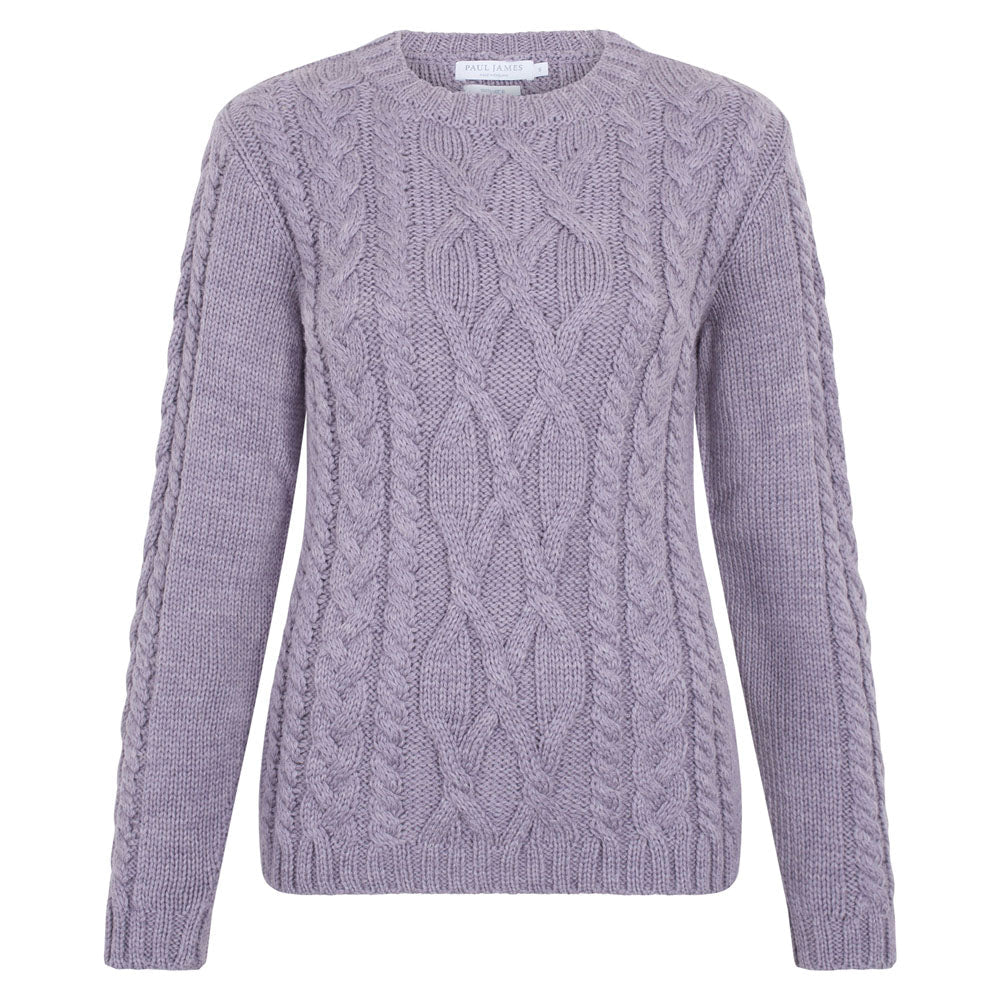 womens purple chunky wool jumper