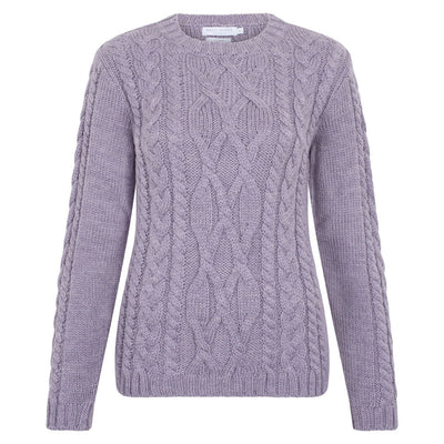 womens purple chunky wool jumper