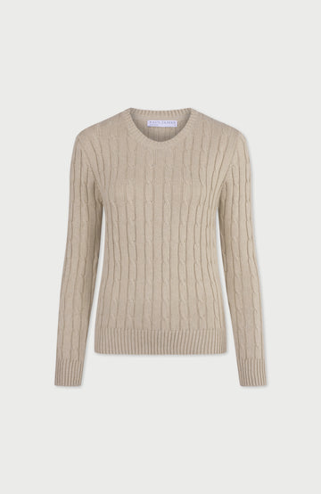 Pebble Womens Cotton Cable Jumper By Paul James