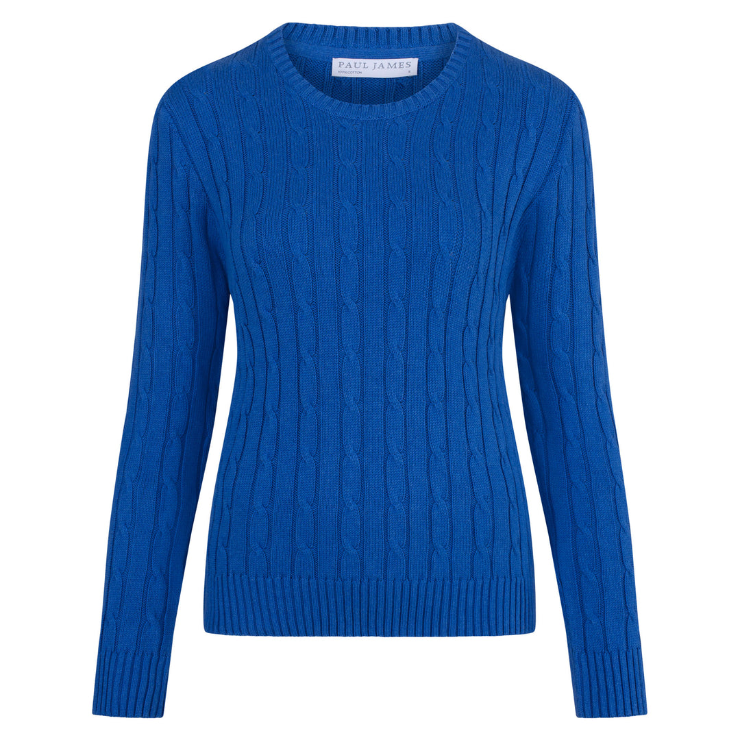 Cable Knit Lightweight Ladies Jumpers Women's Cable-Knit Cotton
