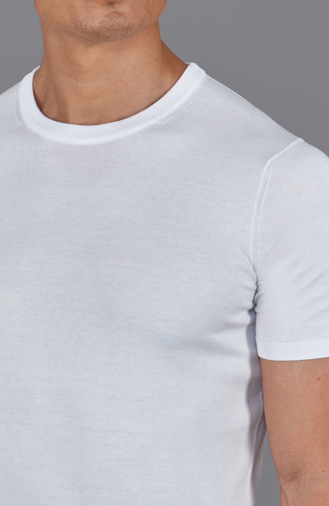 white mens mercerised cotton t-shirt