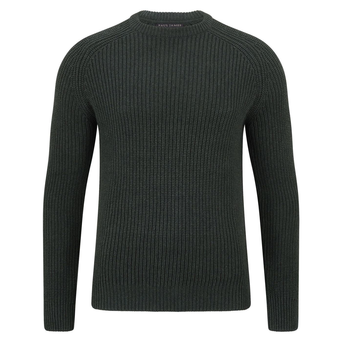 Mens Heavyweight Cotton Fisherman Rib Knit Jumper