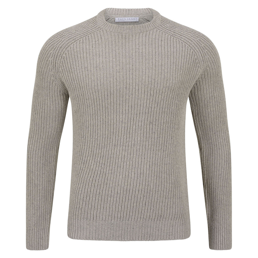 Men's 100% Cotton Ribbed Fisherman Jumper – Paul James Knitwear
