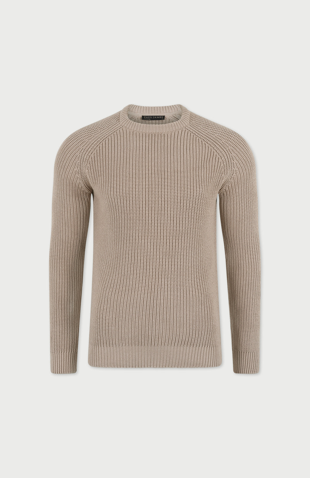 linen mens fisherman rib jumper