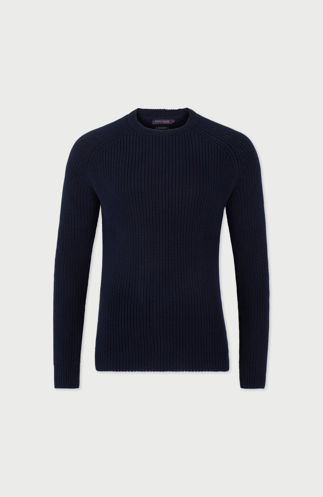 navy mens fisherman rib jumper