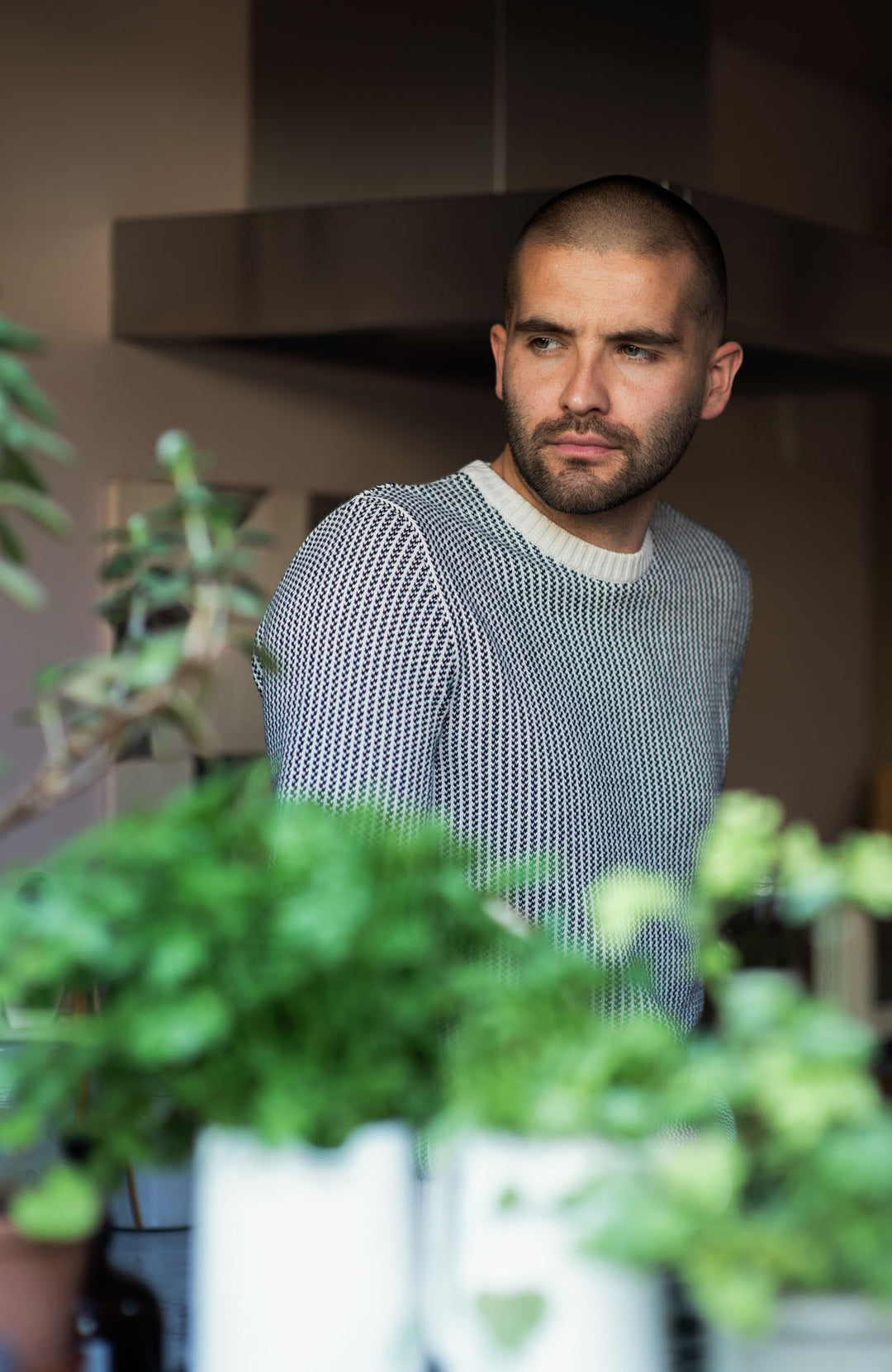 Men's ecru fisherman's jumper