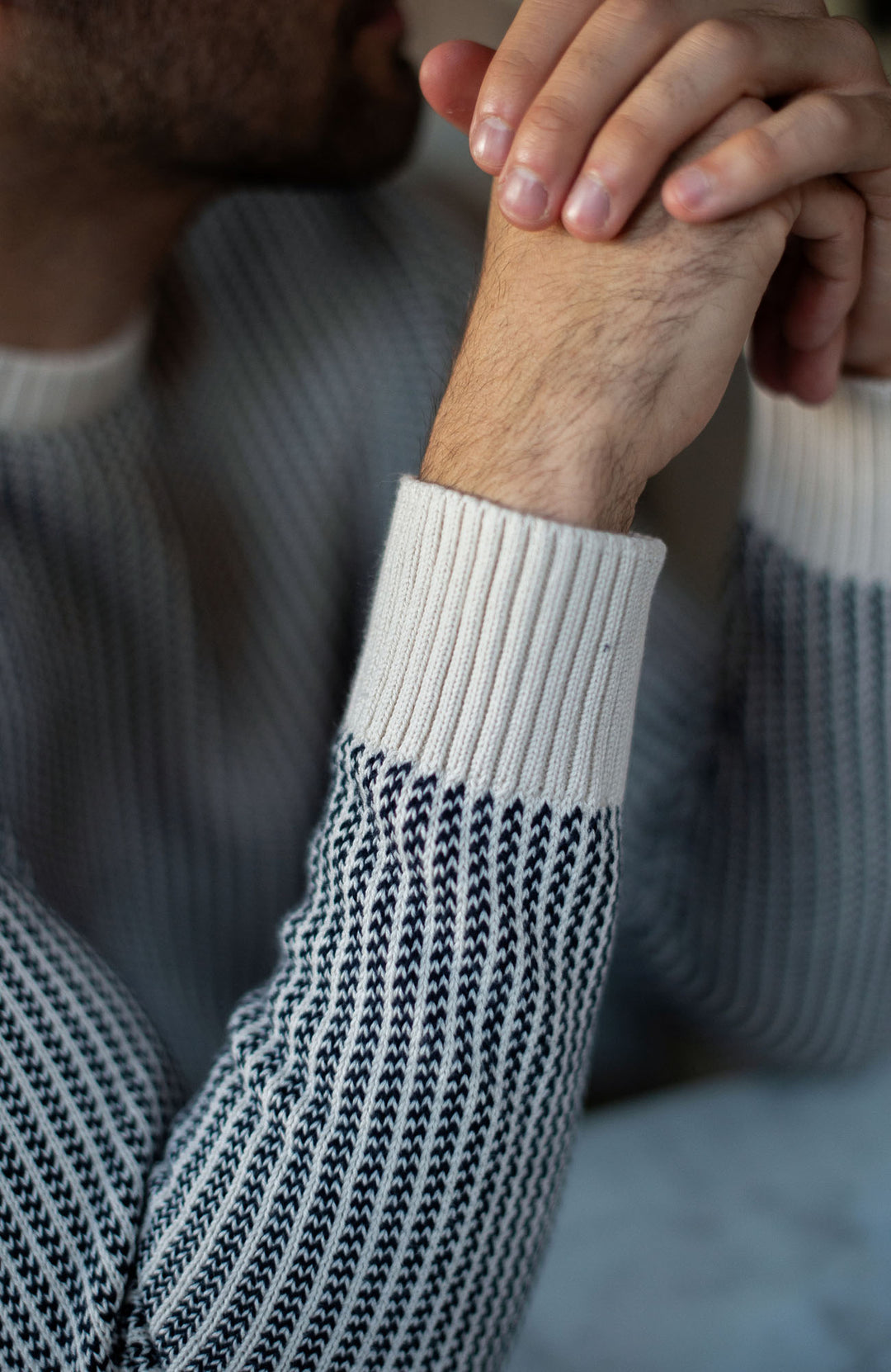 Men's ecru fisherman's jumper