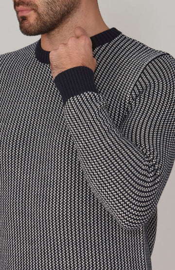navy mens nordic fisherman jumper