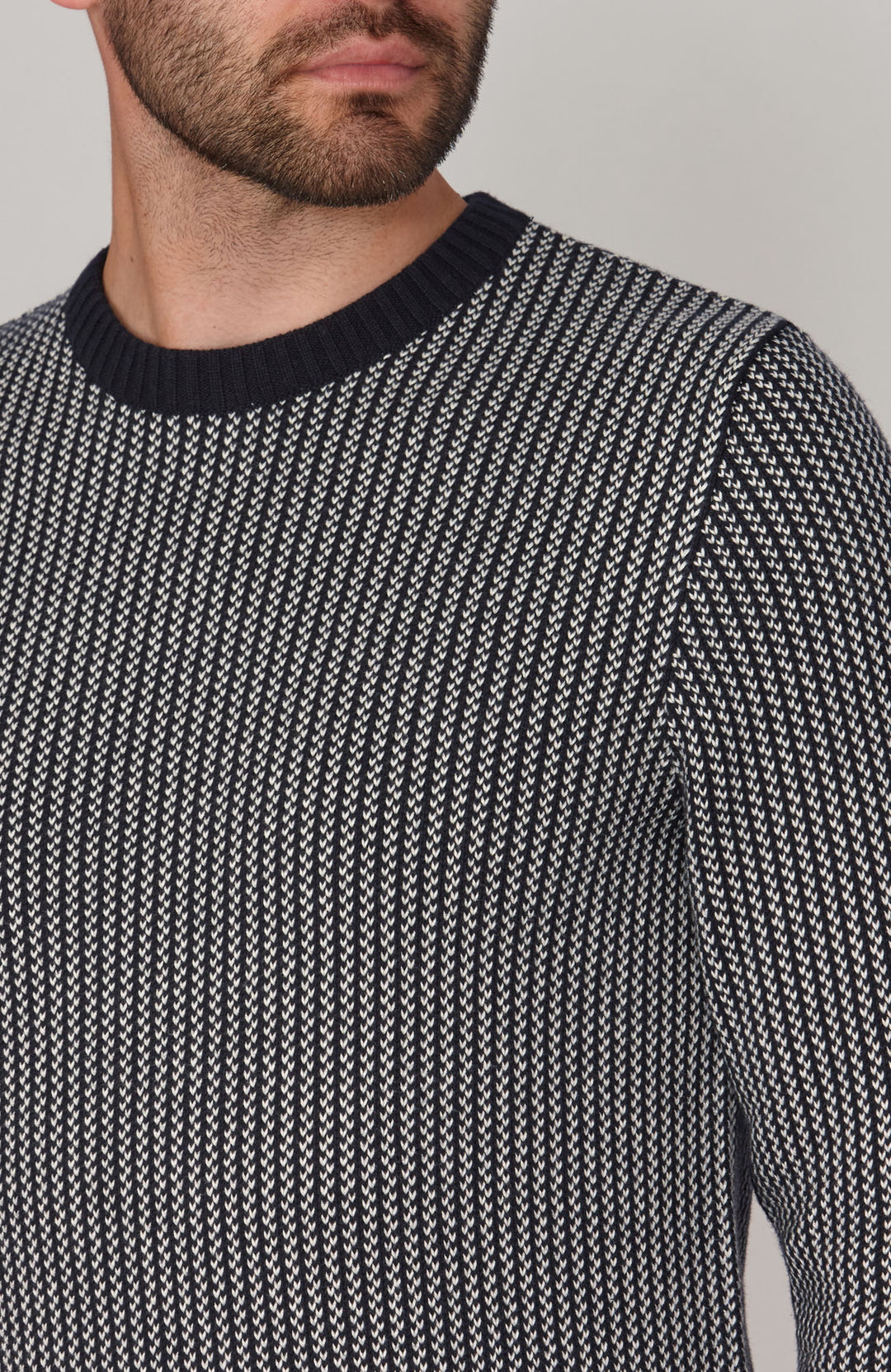 navy mens nordic fisherman jumper