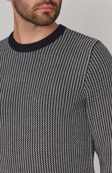 navy mens nordic fisherman jumper