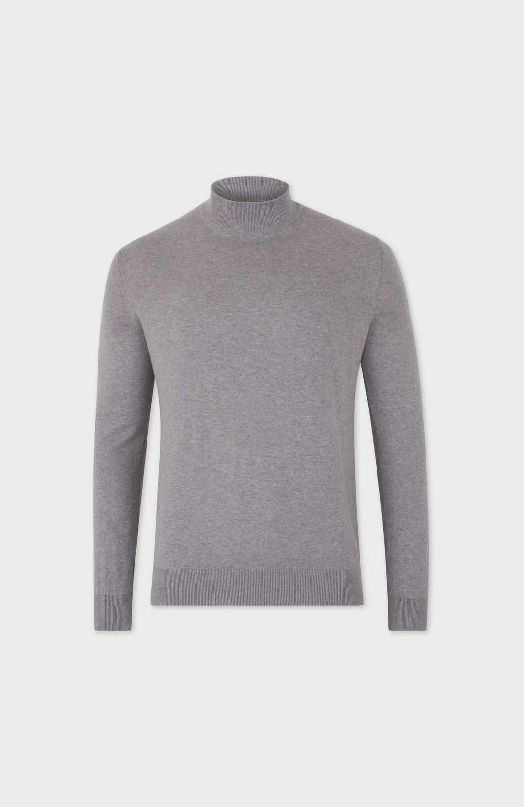Men's Mock Turtleneck Jumper Made Of 100% Cotton Knit: Crafted in