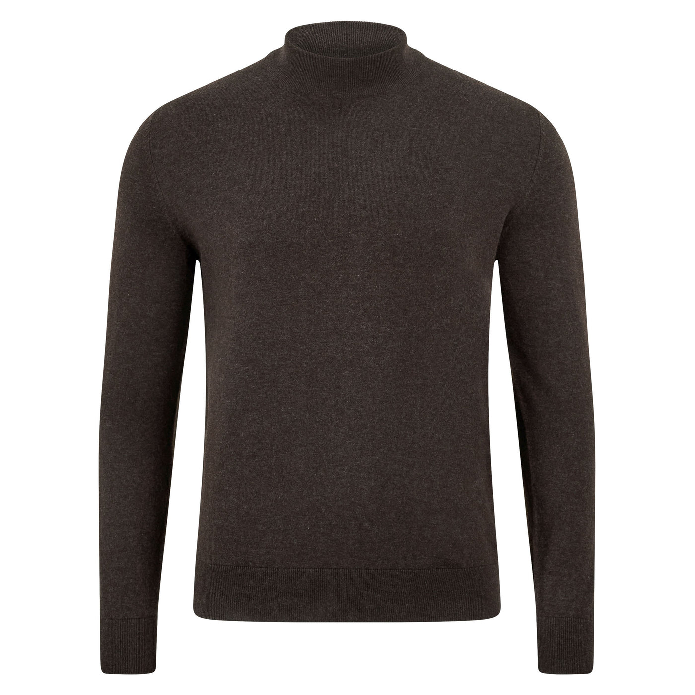 dark brown mens mock turtle neck jumper