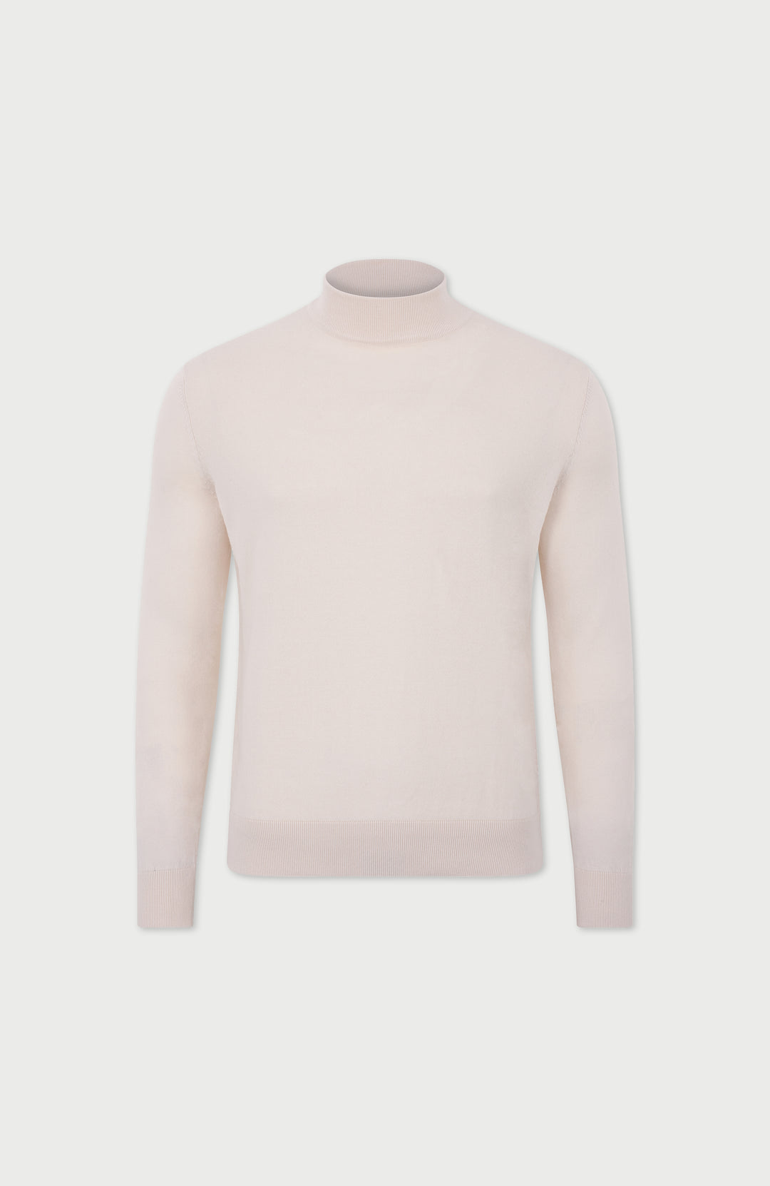 off white mens cotton mock turtle neck jumper