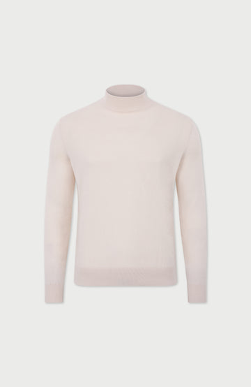 off white mens cotton mock turtle neck jumper