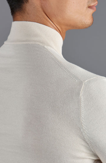 ecru mens mock turtle neck sweater