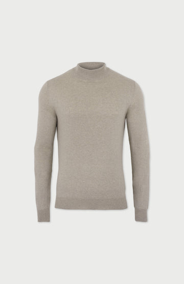 fawn mens cotton mock turtle neck jumper