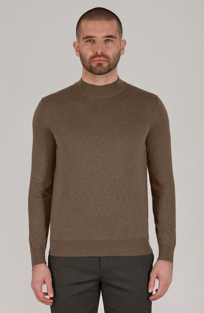 light brown mens mock turtle neck jumper