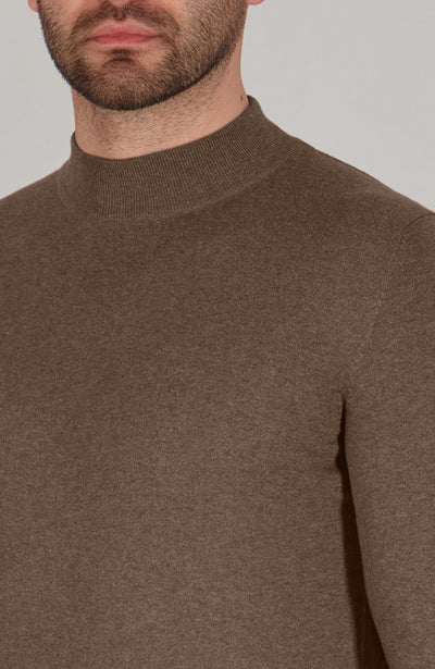 light brown mens mock turtle neck jumper